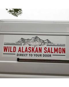 business car decals wild alaskan salmon