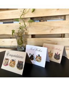 personalized folded cards cats 
